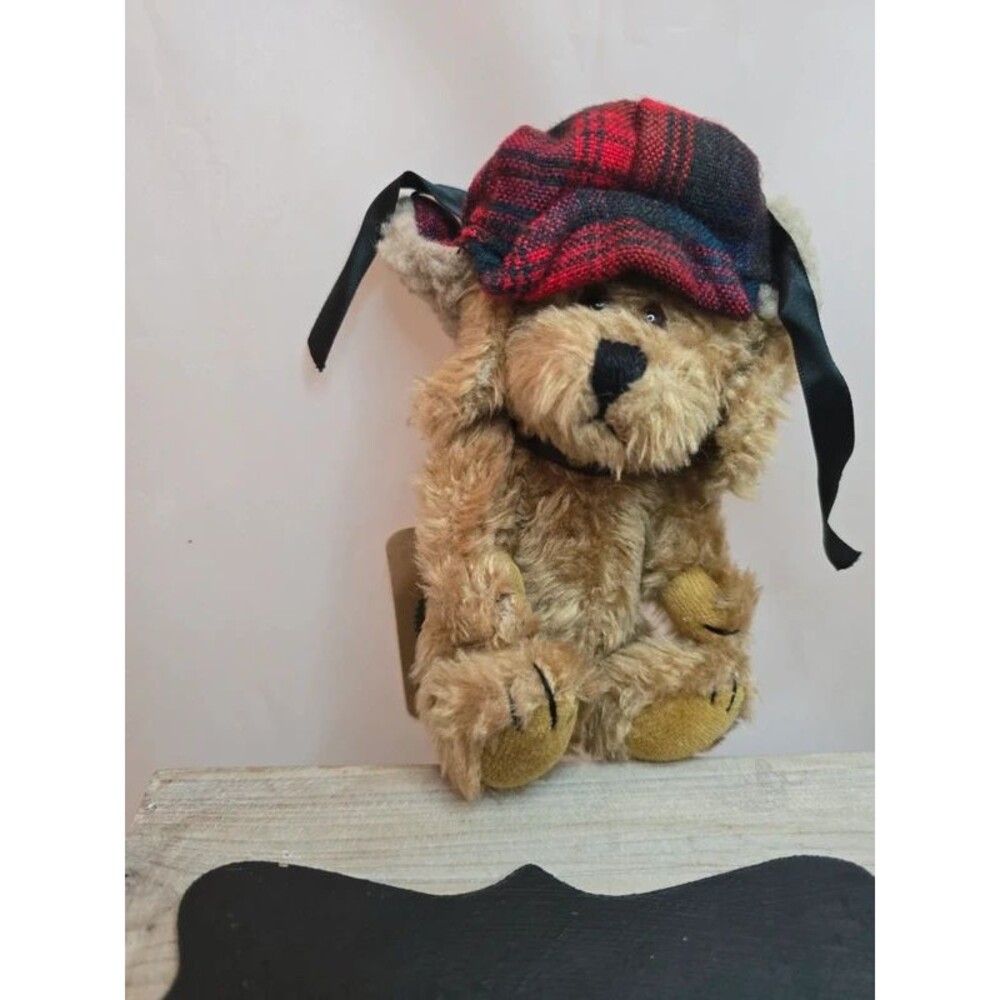 Vintage Boyds Bears Archive Collection Teddy Bear Plaid Trapper Hat